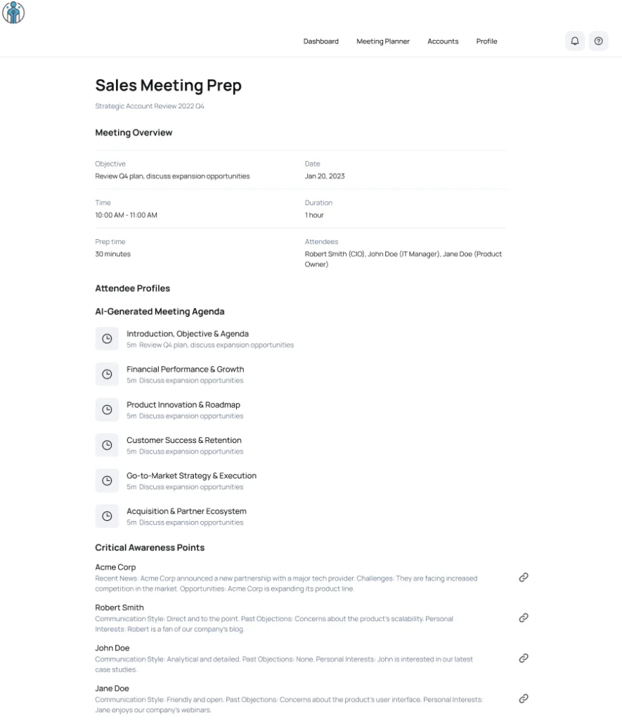 Talos AI meeting planner concept smaller